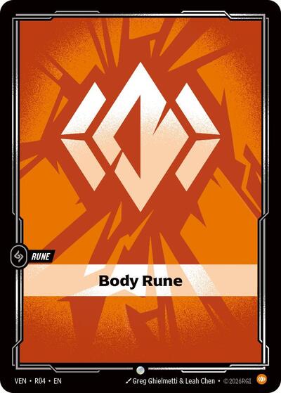 Riftbound card: R04 Body Rune, Common, Vendetta