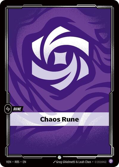 Riftbound card: R05 Chaos Rune, Common, Vendetta