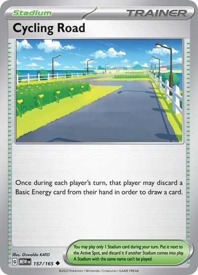 Pokémon card: Cycling Road 157/165 from 151 (SV2a) (Uncommon), front of card