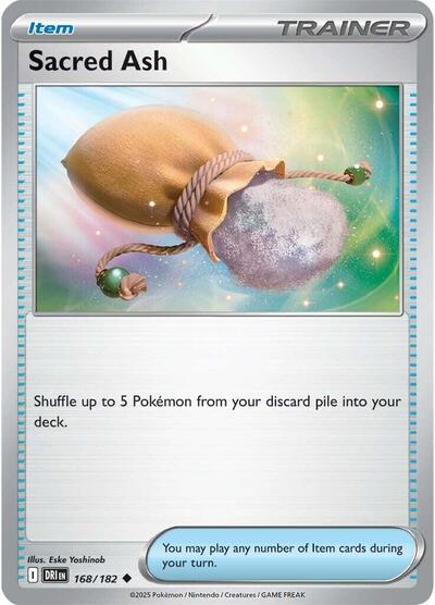 Pokémon card: Sacred Ash 168/182 from Destined Rivals (Uncommon), front of card