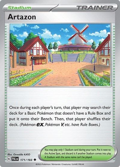 Pokémon card: Artazon 171/193 from Paldea Evolved (Uncommon), front of card