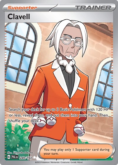 Pokémon card: Clavell 249/193 from Paldea Evolved (Ultra Rare), front of card