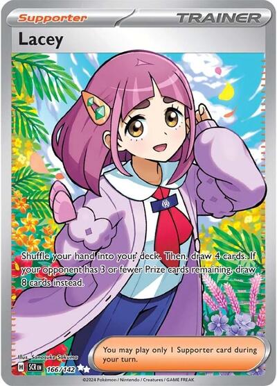 Pokémon card: Lacey 166/142 from Stellar Crown (Ultra Rare), front of card