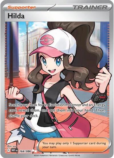 Pokémon card: Hilda 164/086 from White Flare (Ultra Rare), front of card