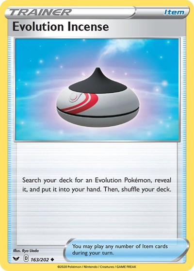Pokémon card: Evolution Incense 163/202, Uncommon, Sword & Shield base set