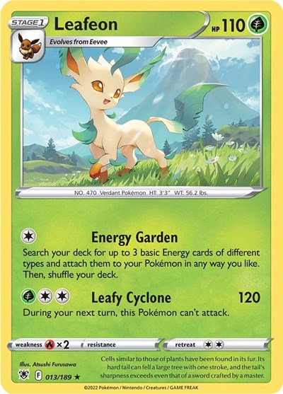 Pokémon card: Leafeon 013/189, Rare, Astral Radiance