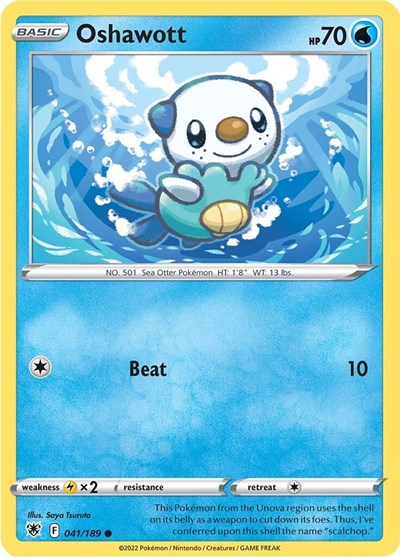 Pokémon card: Oshawott 041/189, Common, Astral Radiance