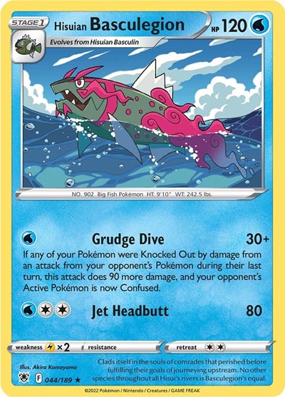 Pokémon card: Hisuian Basculegion 044/189, Rare, Astral Radiance