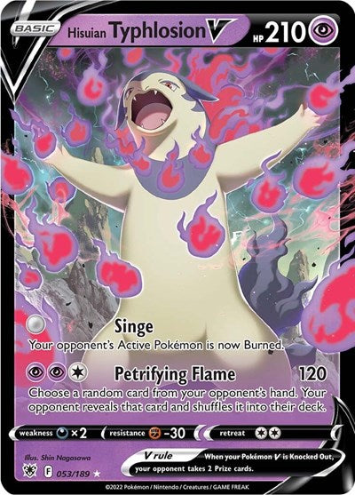Pokémon card: Hisuian Typhlosion V 053/189, Ultra Rare, Astral Radiance