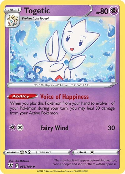 Pokémon card: Togetic 056/189, Uncommon, Astral Radiance