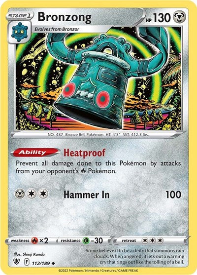 Pokémon card: Bronzong 112/189, Uncommon, Astral Radiance