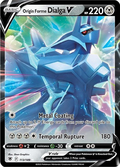 Pokémon card: Origin Forme Dialga V 113/189, Ultra Rare, Astral Radiance