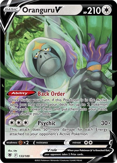 Pokémon card: Oranguru V 133/189, Ultra Rare, Astral Radiance