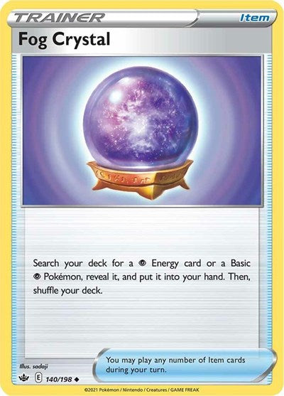 Pokémon card: Fog Crystal 140/198, Uncommon, Chilling Reign