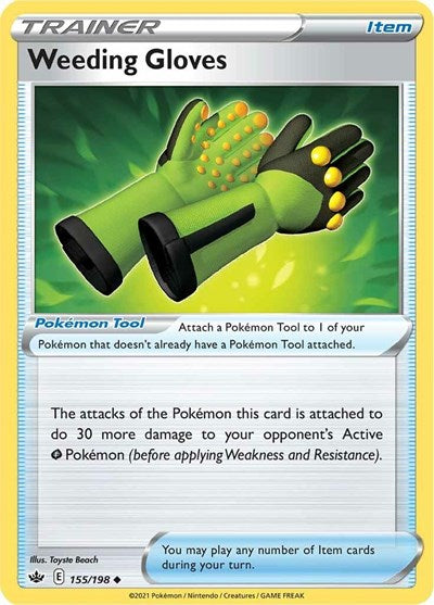 Pokémon card: Weeding Gloves 155/198 from Chilling Reign (Uncommon), front of card