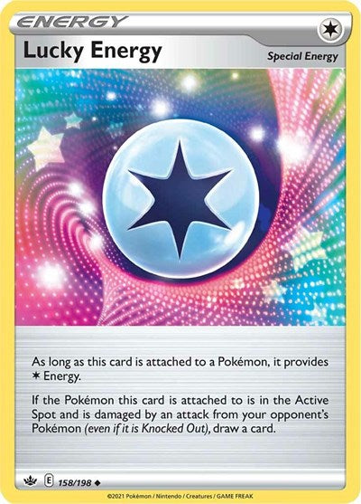 Pokémon card: Lucky Energy 158/198 from Chilling Reign (Uncommon), front of card