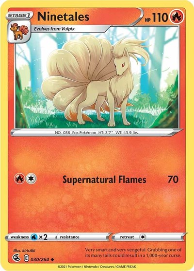 Pokémon card: Ninetales 030/264, Uncommon, Fusion Strike