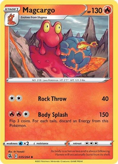 Pokémon card: Magcargo 035/264, Uncommon, Fusion Strike