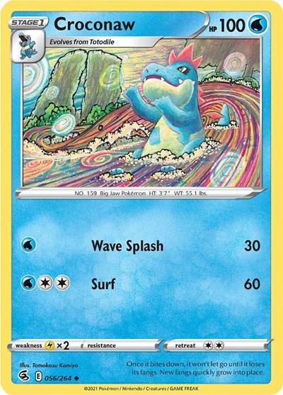 Pokémon card: Croconaw 056/264, Uncommon, Fusion Strike
