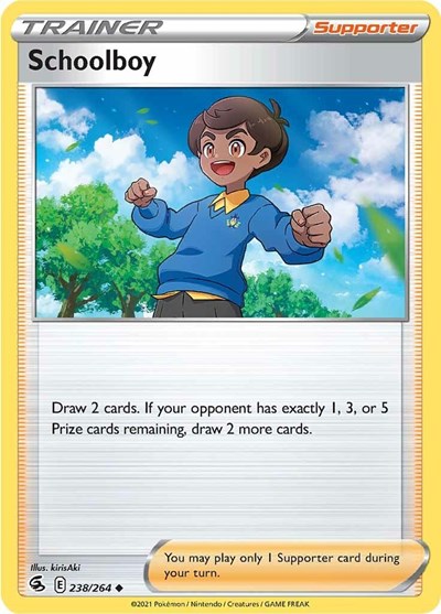 Pokémon card: Schoolboy 238/264 from Fusion Strike (Uncommon), front of card