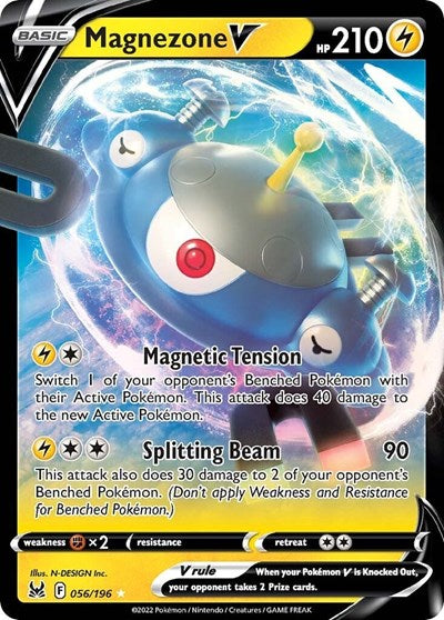 Pokémon card: Magnezone V 056/196, Ultra Rare, Lost Origin