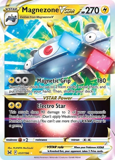 Pokémon card: Magnezone VSTAR 057/196, Ultra Rare, Lost Origin