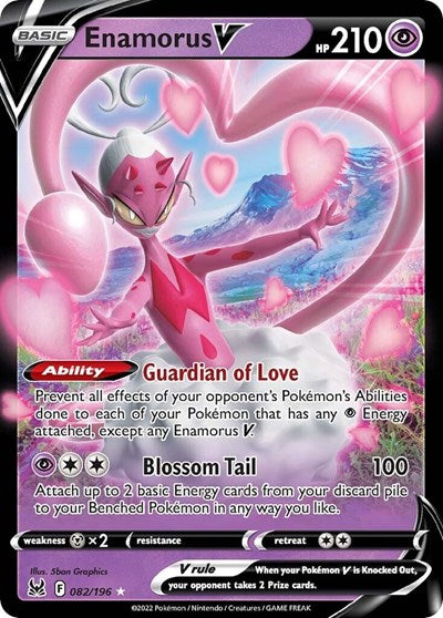 Pokémon card: Enamorus V 082/196, Ultra Rare, Lost Origin