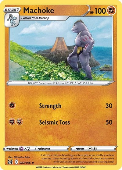 Pokémon card: Machoke 087/196, Uncommon, Lost Origin