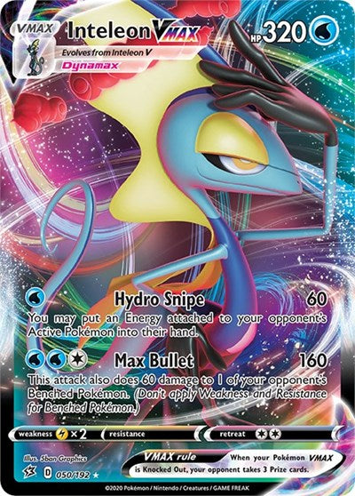 Pokémon card: Inteleon VMAX 050/192, Ultra Rare, Rebel Clash