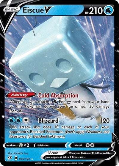 Pokémon card: Eiscue V 055/192, Ultra Rare, Rebel Clash
