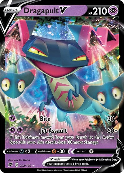 Pokémon card: Dragapult V 092/192, Ultra Rare, Rebel Clash