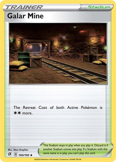 Pokémon card: Galar Mine 160/192 from Rebel Clash (Uncommon), front of card