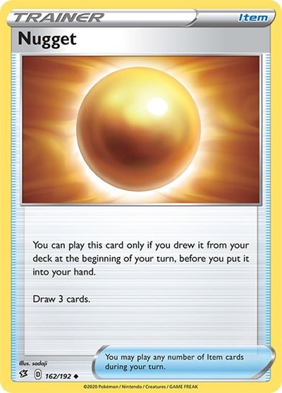 Pokémon card: Nugget 162/192 from Rebel Clash (Uncommon), front of card