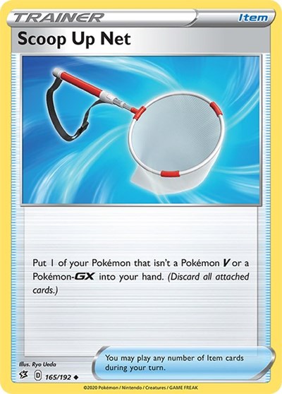 Pokémon card: Scoop Up Net 165/192 from Rebel Clash (Uncommon), front of card