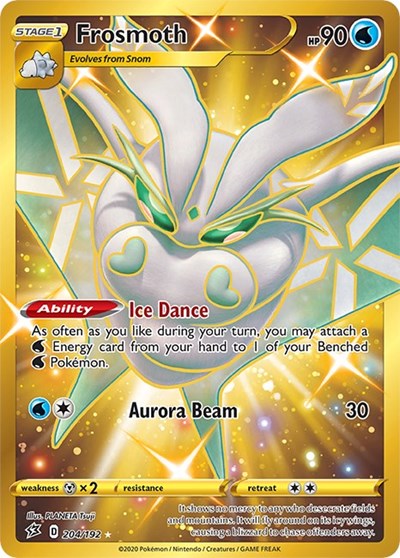 Pokémon card: Frosmoth 204/192, Secret Rare, Rebel Clash
