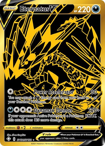Pokémon card: Eternatus V SV121/SV122, Shiny Holo Rare, Shining Fates