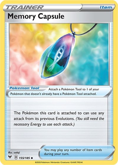 Pokémon card: Memory Capsule 155/185 from Vivid Voltage (Uncommon), front of card