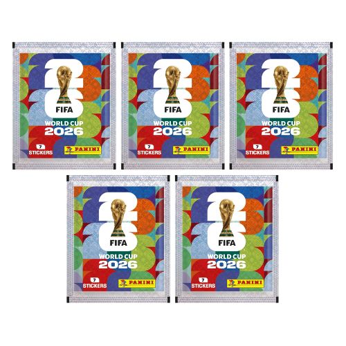 2026 Panini FIFA World Cup Soccer Sticker Collection 5x Packs, sealed product, product photo