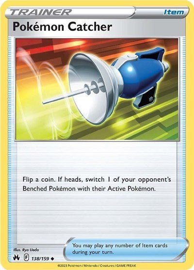 Pokémon card: Pokemon Catcher 138/159 from Crown Zenith (Uncommon), front of card