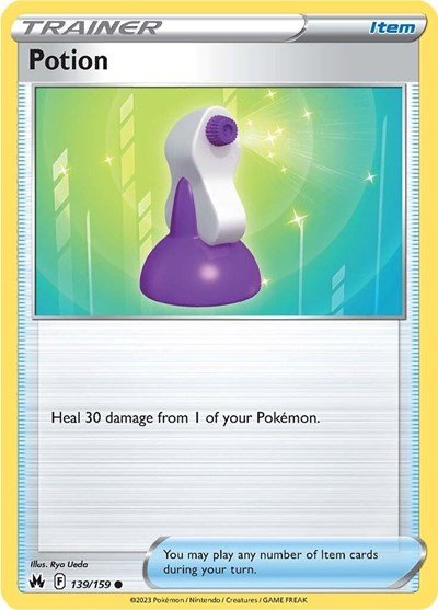 Pokémon card: Potion 139/159 from Crown Zenith (Common), front of card