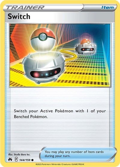 Pokémon card: Switch 144/159 from Crown Zenith (Common), front of card