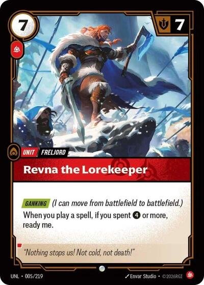 Riftbound card: Revna the Lorekeeper 005/219, Common, Unleashed