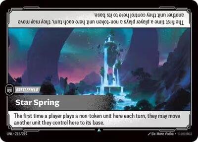 Riftbound card: Star Spring 215/219, Uncommon, Unleashed