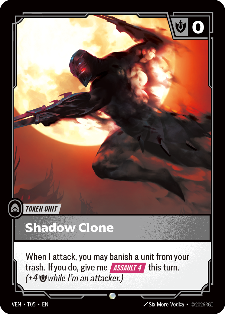 Riftbound card: T05 // T06 Shadow Clone // Tentacle, Common, Vendetta