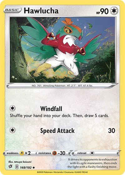 Pokémon card: Hawlucha 148/192, Uncommon, Rebel Clash