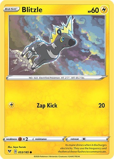 Pokémon card: Blitzle 053/185, Common, Vivid Voltage