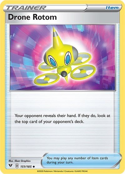 Pokémon card: Drone Rotom 151/185, Uncommon, Vivid Voltage